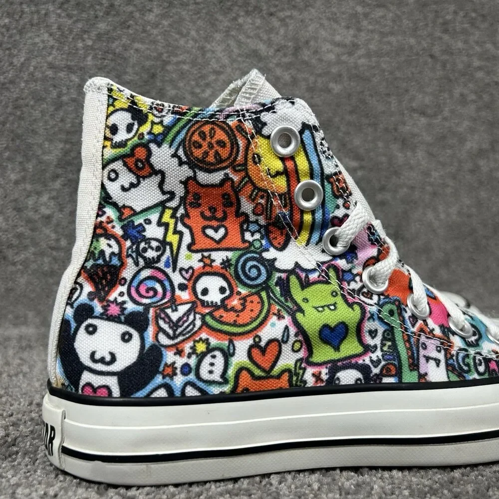 Converse Chuck Taylor All Star Hi 116900F Women’s Sz 6 Doodles Skate Shoes Used